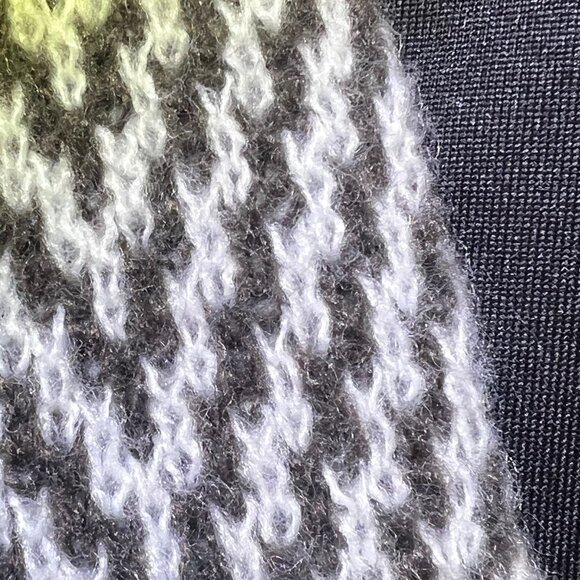 Emery Rose Long Open Cardigan Sweater Duster Brown and White Chevron Medium - Picture 6 of 13